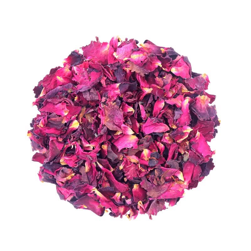 AGADA ORGANIC - ROSE PETALS  SUN DRIED  , GULAB PATTI FOR BEUTIFUL  HAIR & SKIN, FOOD GRADE EDITABLE FRAGNANT NATURAL HEALTHY BEST FOR TEA, BAKING, MAKING ROSE WATER DIY (35g)